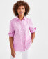 Women's Printed Cotton Perfect Shirt, Created for Macy's