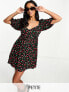 Фото #1 товара Miss Selfridge Petite babydoll smock dress in cherry print