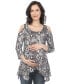 Фото #1 товара Maternity Snake Print Cold Shoulder Tunic