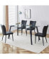 Glass Dining Table Set with Black Chairs