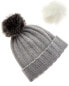 Фото #2 товара Hannah Rose Snap-Top Pom-Pom Cashmere Hat Women's Grey