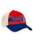 Men's Red, Blue Distressed New York Rangers Heritage Vintage-Like Trucker Adjustable Hat