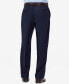 ფოტო #7 პროდუქტის Men's Eclo Stria Classic Fit Flat Front Hidden Expandable Dress Pants