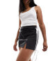 Фото #4 товара Miss Selfridge tipped side bow skort