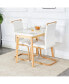 Furniture Set: Stone Top Table, Foldable Desks, 4 Chairs