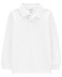 Фото #2 товара Kid White Long-Sleeve Piqué Polo Shirt 4