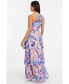 ფოტო #2 პროდუქტის Women's One-Shoulder Tiered Maxi Dress