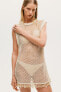 Фото #2 товара Embellished Mesh-knit Mini Dress