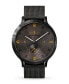 ფოტო #1 პროდუქტის Men's Lilienthal 1 Fire Black Stainless Steel Mesh Watch 42mm