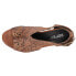 Roper Mika Floral Closed Back Block Heels Womens Brown Dress Sandals 09-021-094