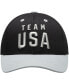 Фото #1 товара Big Boys Black and Gray Team USA Latitude Two-Tone Structured Adjustable Snapback Hat