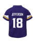 ფოტო #3 პროდუქტის Toddler Boys and Girls Justin Jefferson Purple Minnesota Vikings Game Jersey