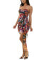 Juniors' Printed Strapless Bodycon Dress