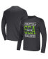 ფოტო #2 პროდუქტის Men's NFL x Darius Rucker Collection by Heathered Charcoal Seattle Seahawks Long Sleeve T-shirt