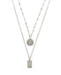 ფოტო #1 პროდუქტის Medallions of Mine Layered Rhodium Plated Coin Women's Necklace Set
