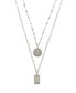 Medallions of Mine Layered Rhodium Plated Coin Women's Necklace Set