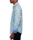 Men's Slim-Fit Performance Stretch Floral Print Long-Sleeve Button-Down Shirt