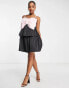 Фото #3 товара Pieces Premium oversized bow tiered mini dress in black & pink