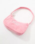 Juicy Couture diamante velour shoulder bag in pink lemonade