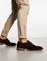 Фото #2 товара ASOS DESIGN monk shoes in brown suede with natural sole