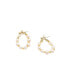 ფოტო #1 პროდუქტის Women's Gold Snowball Teardrop Drop Earrings