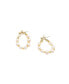 Фото #1 товара Women's Gold Snowball Teardrop Drop Earrings