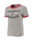 Фото #3 товара Women's Heathered Gray Cincinnati Bearcats Siro Slub Tri-Blend Ringer T-shirt