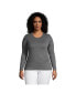 ფოტო #1 პროდუქტის Plus Size Relaxed Supima Cotton T-Shirt