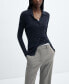 ფოტო #3 პროდუქტის Women's Flecked Straight Pants