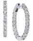 ფოტო #1 პროდუქტის Diamond Hoop Earrings in 14k White Gold (4 ct. t.w.)