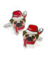 ფოტო #1 პროდუქტის Men's Santa Pug Cufflinks