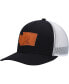 Men's Black Washington Leather State Applique Trucker Snapback Hat