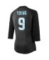 ფოტო #3 პროდუქტის Women's Threads Bryce Young Black Carolina Panthers 3/4 Sleeve Raglan Tri-Blend Player Name and Number T-shirt