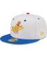 Фото #3 товара Men's White, Royal Los Angeles Dodgers 50th Anniversary Cherry Lolli 59FIFTY Fitted Hat