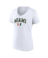 Фото #1 товара Women's White Miami Hurricanes Evergreen Campus V-Neck T-shirt