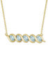 ფოტო #1 პროდუქტის Gemstone 18" Pendant Necklace set in 18k Gold-Plated Sterling Silver