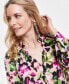 Women's Printed Tie-Front Blouse, Created for Macy's