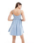 Nobody's Child Dolly pinnie dress in denim BLAU, 42 - фото #4