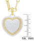 Фото #2 товара Macy's women's Diamond Accent Heart Paperclip Necklace