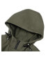 Women's Water-Resistant Hooded Anorak Rain Jacket Trench Coat