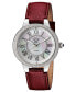 ფოტო #1 პროდუქტის Women's Astor II Maroon Leather Watch 38mm