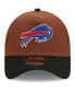 Фото #4 товара Men's Brown, Black Buffalo Bills Harvest A-Frame 60th Anniversary 9FORTY Adjustable Hat