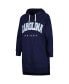 ფოტო #2 პროდუქტის Women's Navy North Carolina Tar Heels Take a Knee Raglan Hooded Sweatshirt Dress