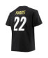 Men's Najee Harris Black Pittsburgh Steelers Big and Tall Player Name and Number T-shirt Черный, 2xB - фото #4