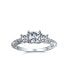ფოტო #3 პროდუქტის Traditional 3CTW Antique Milgrain Clear Three Stone Princess Solitaire AAA CZ Engagement Ring For Women .925 Sterling Silver