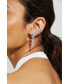 ფოტო #2 პროდუქტის Silver-Tone Cubic Zirconia Flower Climber Drop Earrings, Created for Macy's