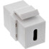 Фото #2 товара InLine USB 3.1 Snap-In module - USB-C F/F - white housing