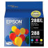 Epson 288XL Black, 288 C/M/Y Combo 4pk Ink Cartridges - Black, Cyan, Magenta,