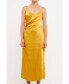 ფოტო #1 პროდუქტის Women's Satin Wrap Midi Dress