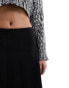 Stradivarius tailored pleated mini skirt in black